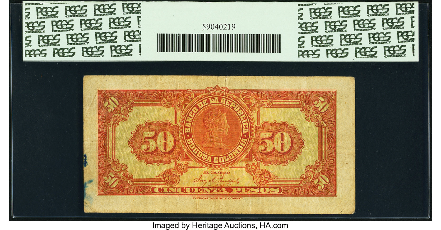 image for: Colombia  50 pesos oro(B909ap2)