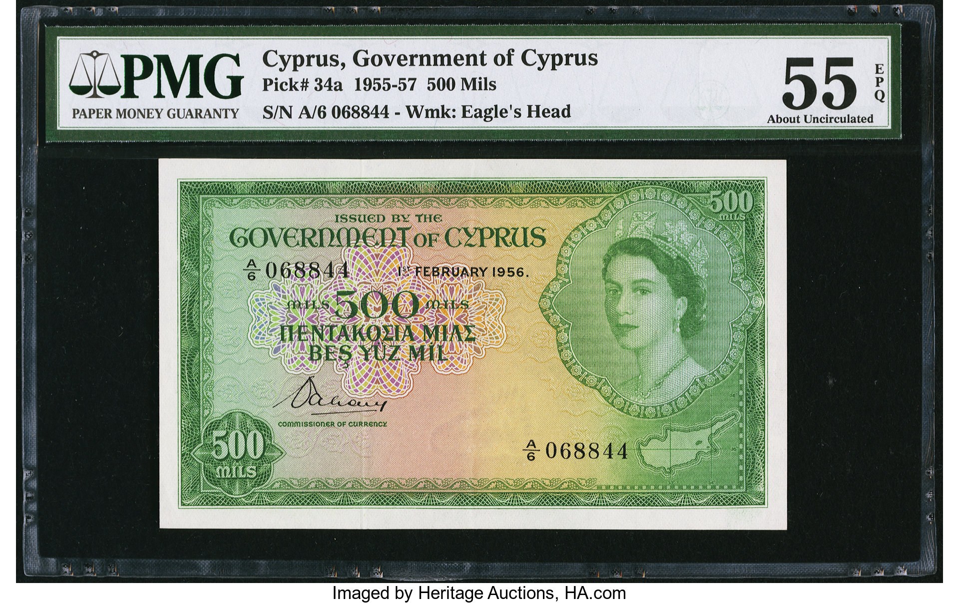 image for: Cyprus  500 mils (B134bs)