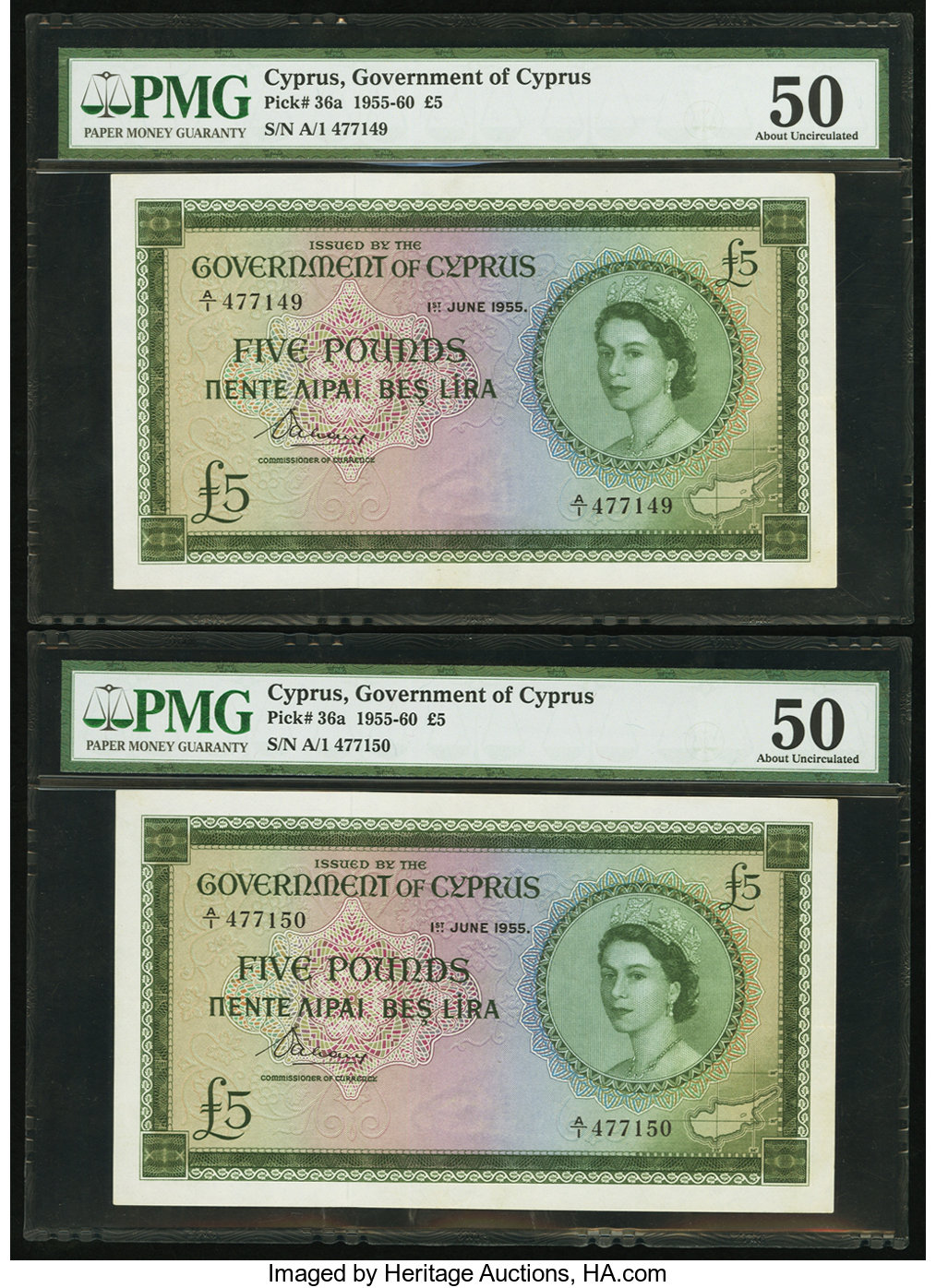 image for: Cyprus  5 pounds (B136ds2)