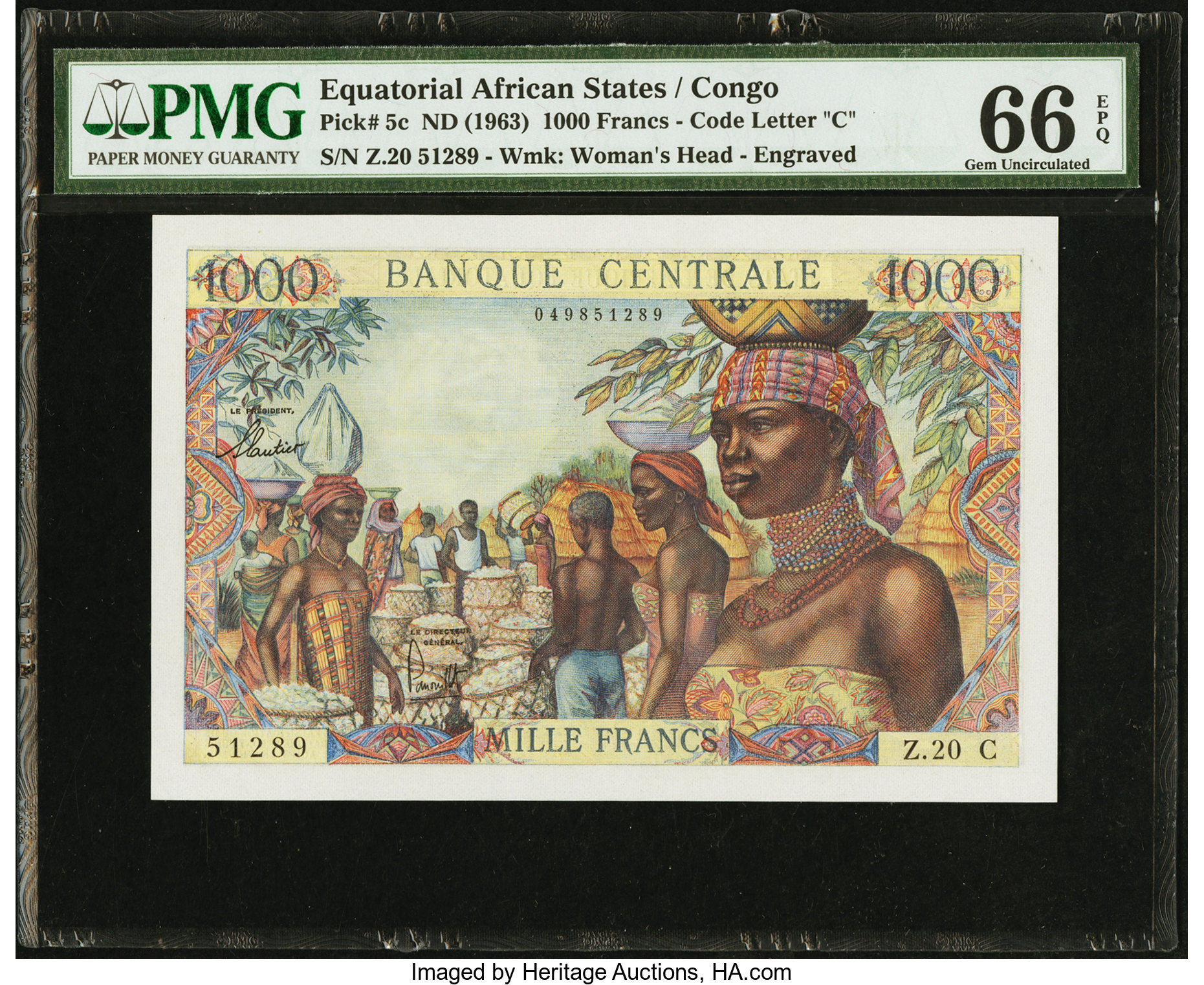 image for: Equatorial African States  1,000 francs(B203c)
