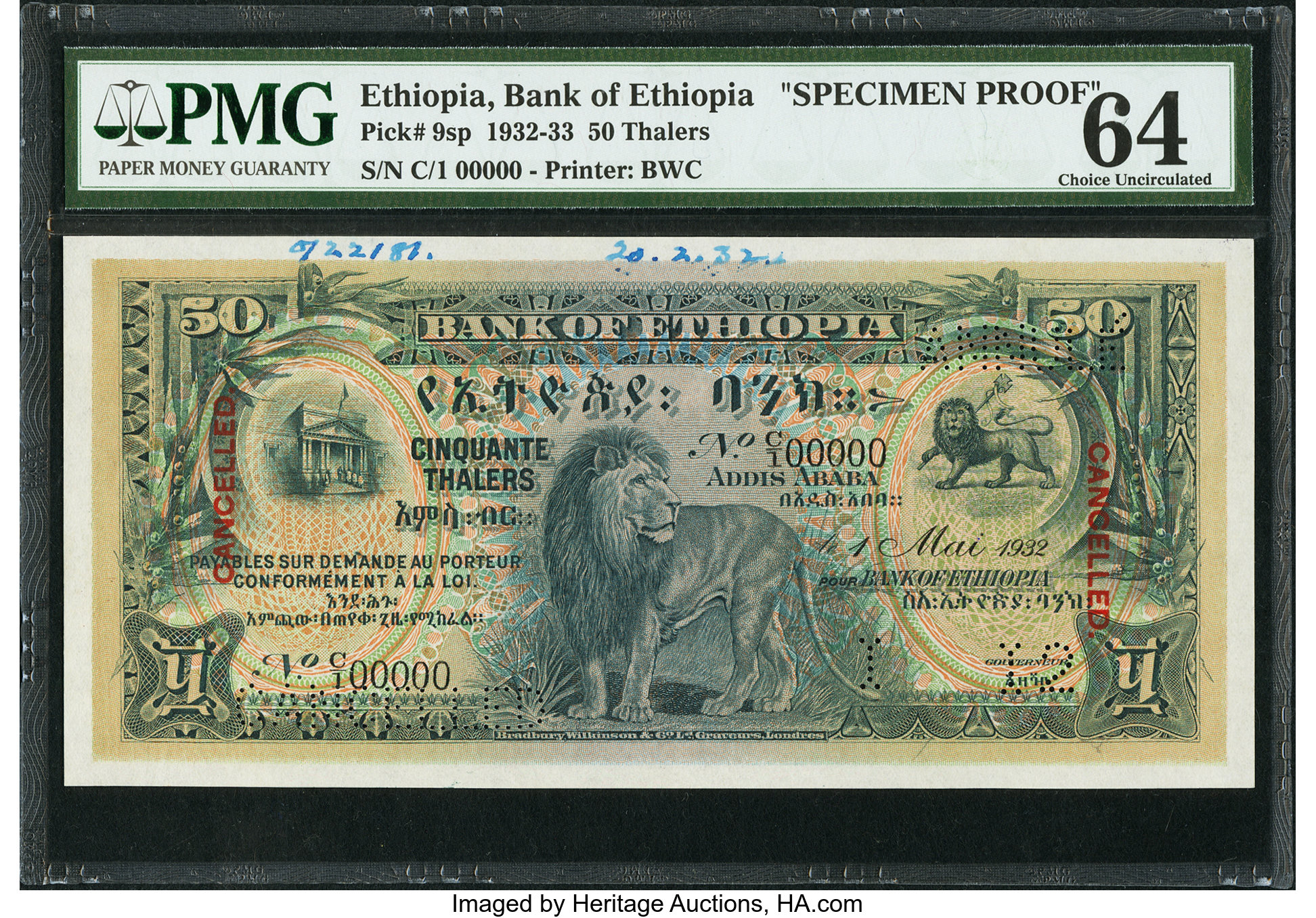 image for: Ethiopia  50 thalers(B104bs)