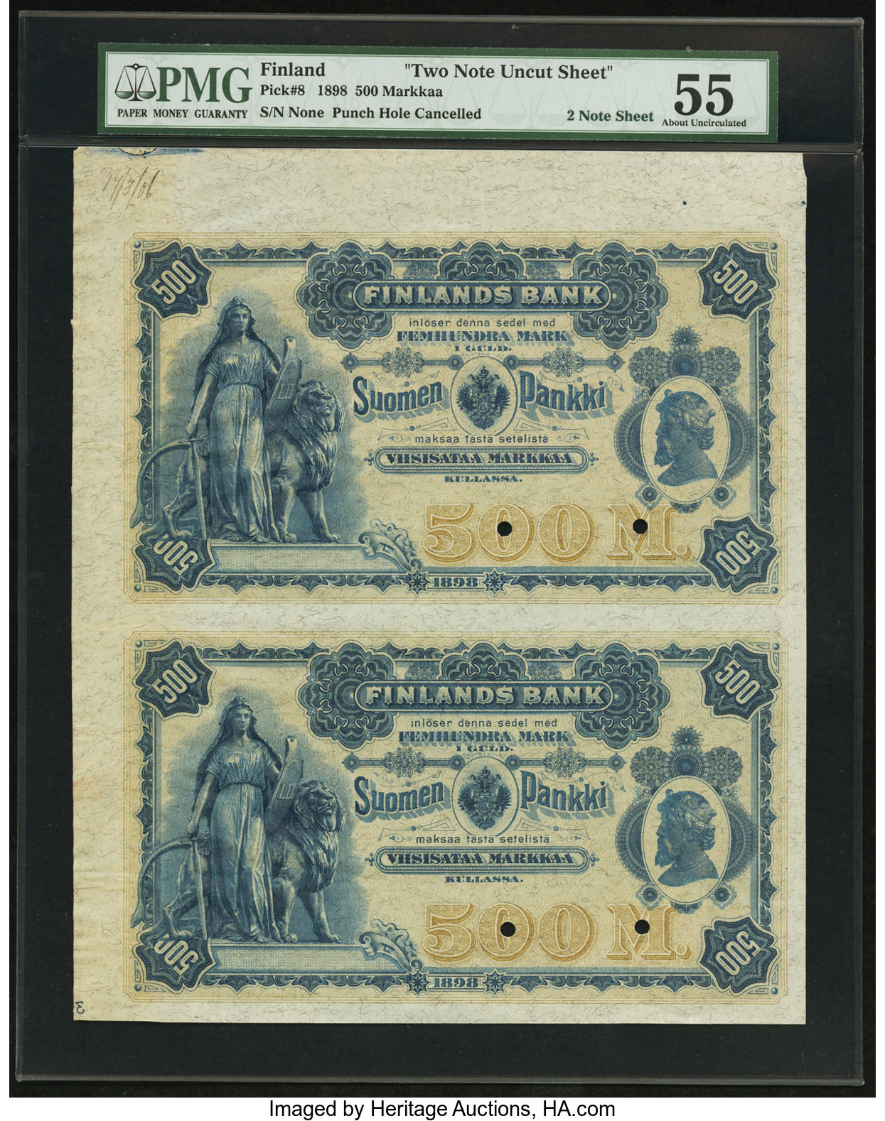 image for: Finland  500 markkaa kullassa / mark i guld / map?? ???????? (B335a)