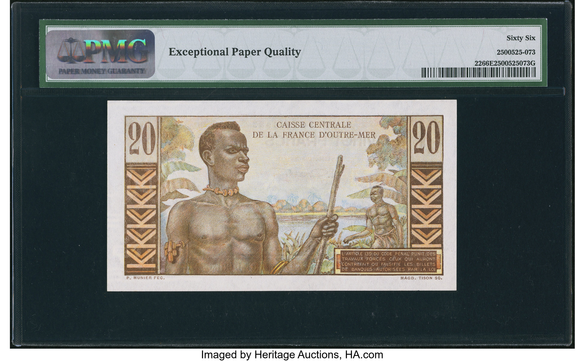 image for: French Equatorial Africa  20 francs(B408ap)