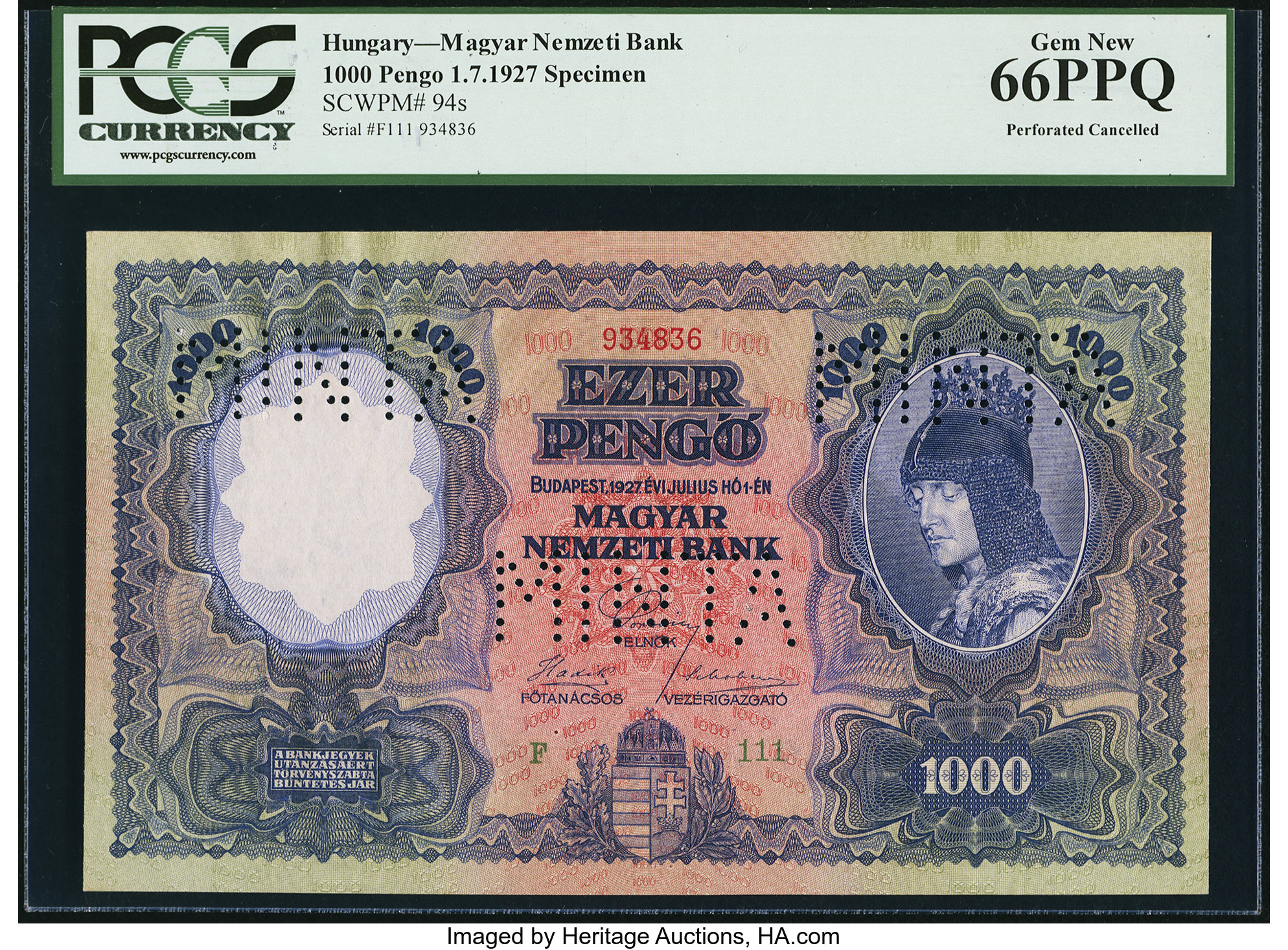 image for: Hungary  1,000 peng?(B511a)