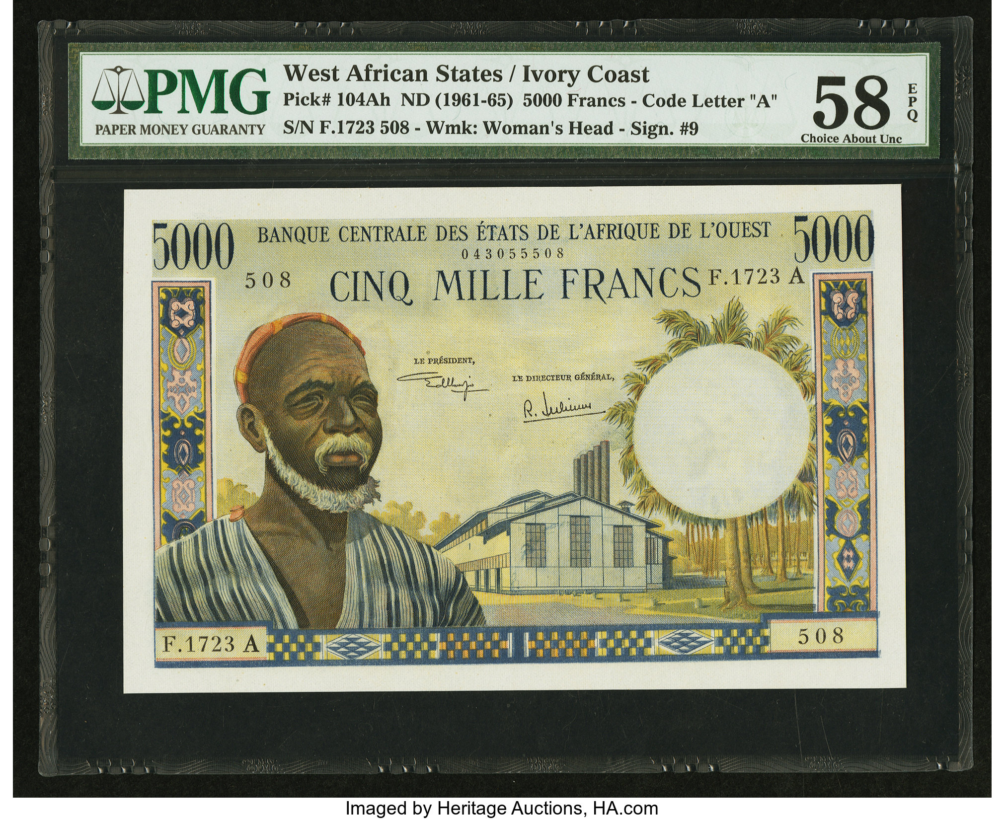 image for: West African States  5,000 francs (B109Af)