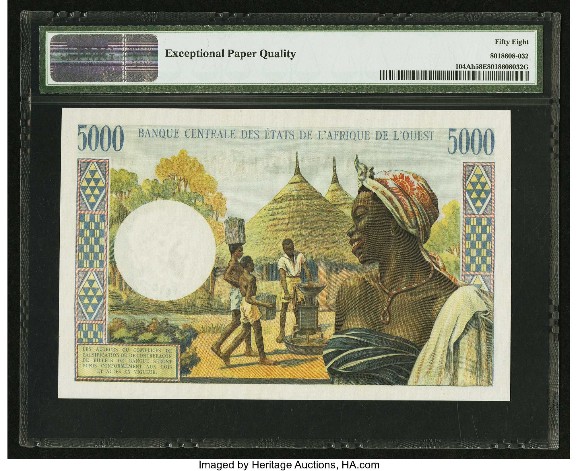 image for: West African States  5,000 francs (B109Ag)