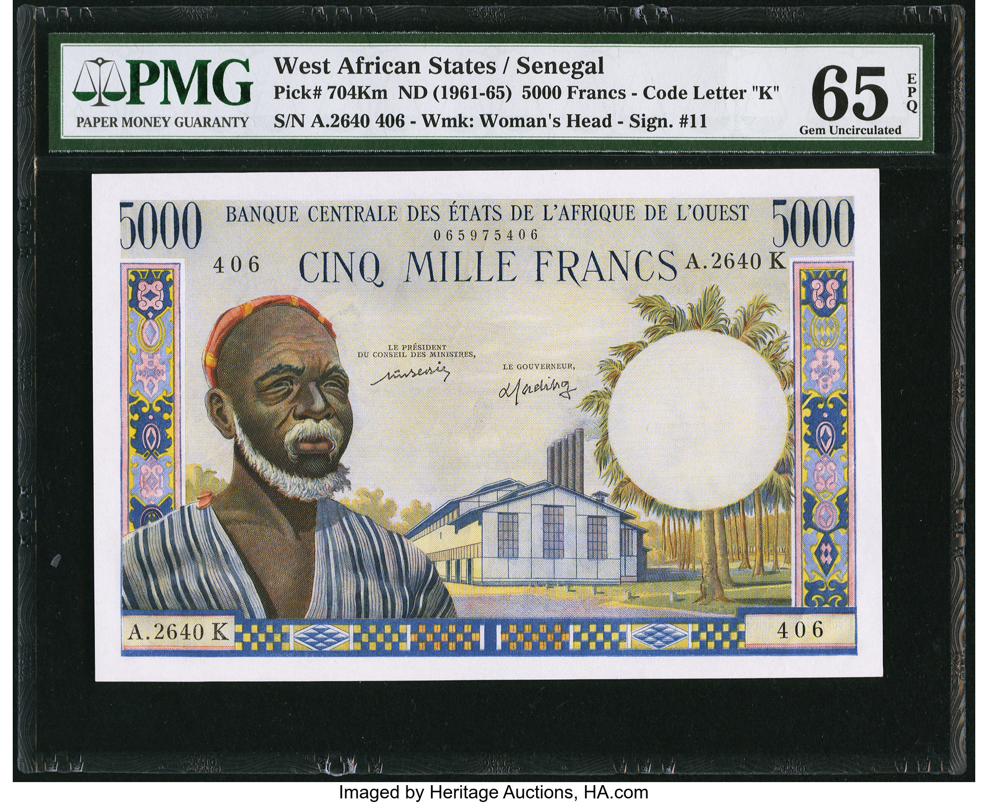 image for: West African States  5,000 francs (B109Kf)