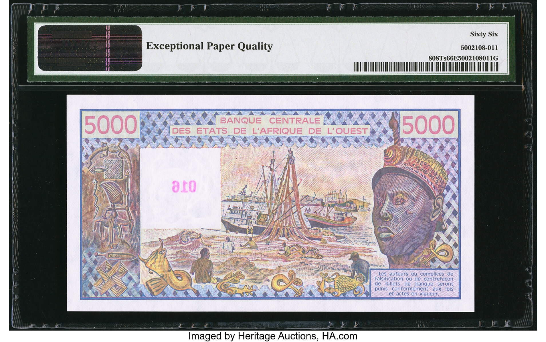 image for: West African States  5,000 francs (B113Th)