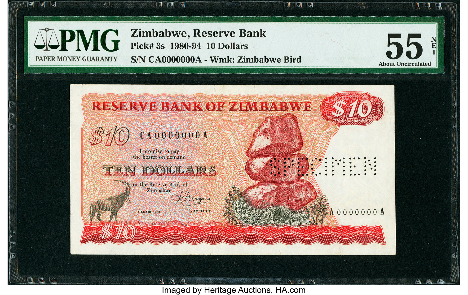 image for: Zimbabwe  10 dollars (B103ds)