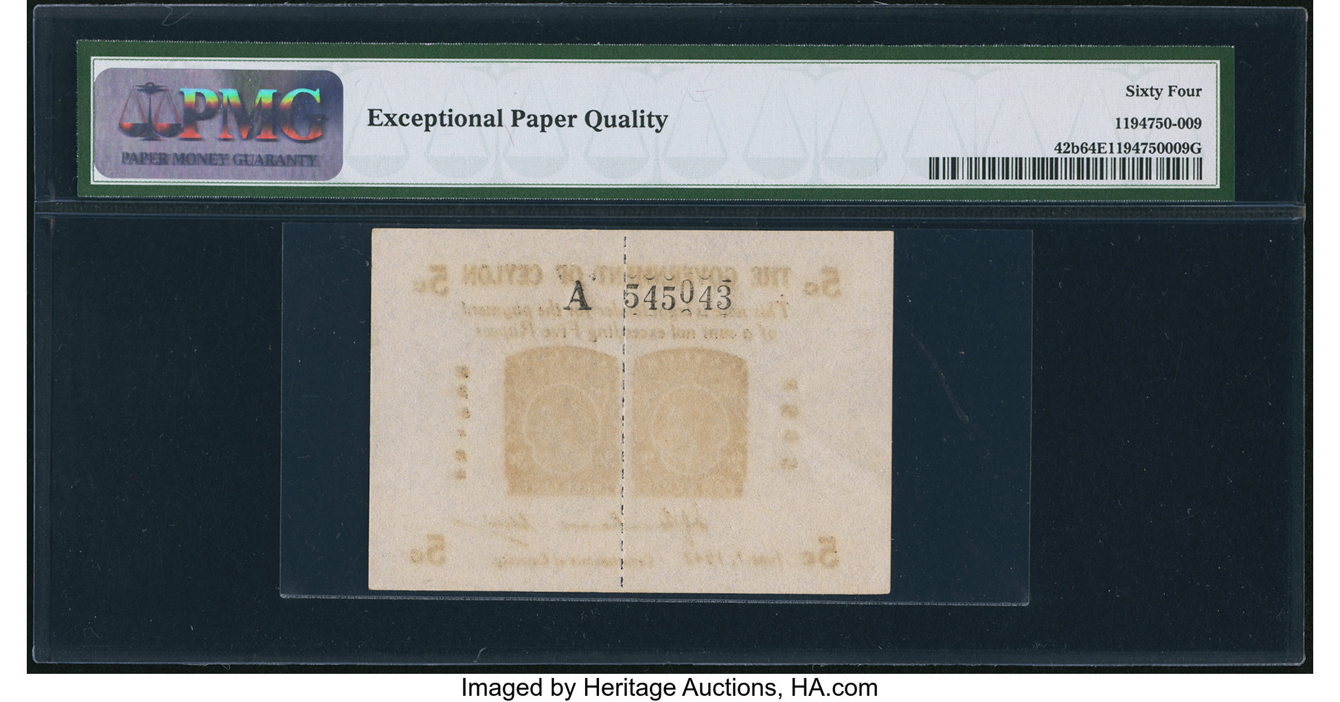 image for: Ceylon  5 cents (B234b)