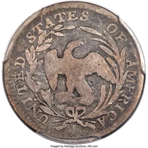 image for: 1797 H10C 16 Stars, V-4, LM-2, R.4, VG8 PCGS. CAC....