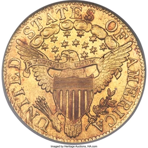 image for: 1804 $5 Small Over Large 8, BD-7, R.4, MS61 NGC. CAC....