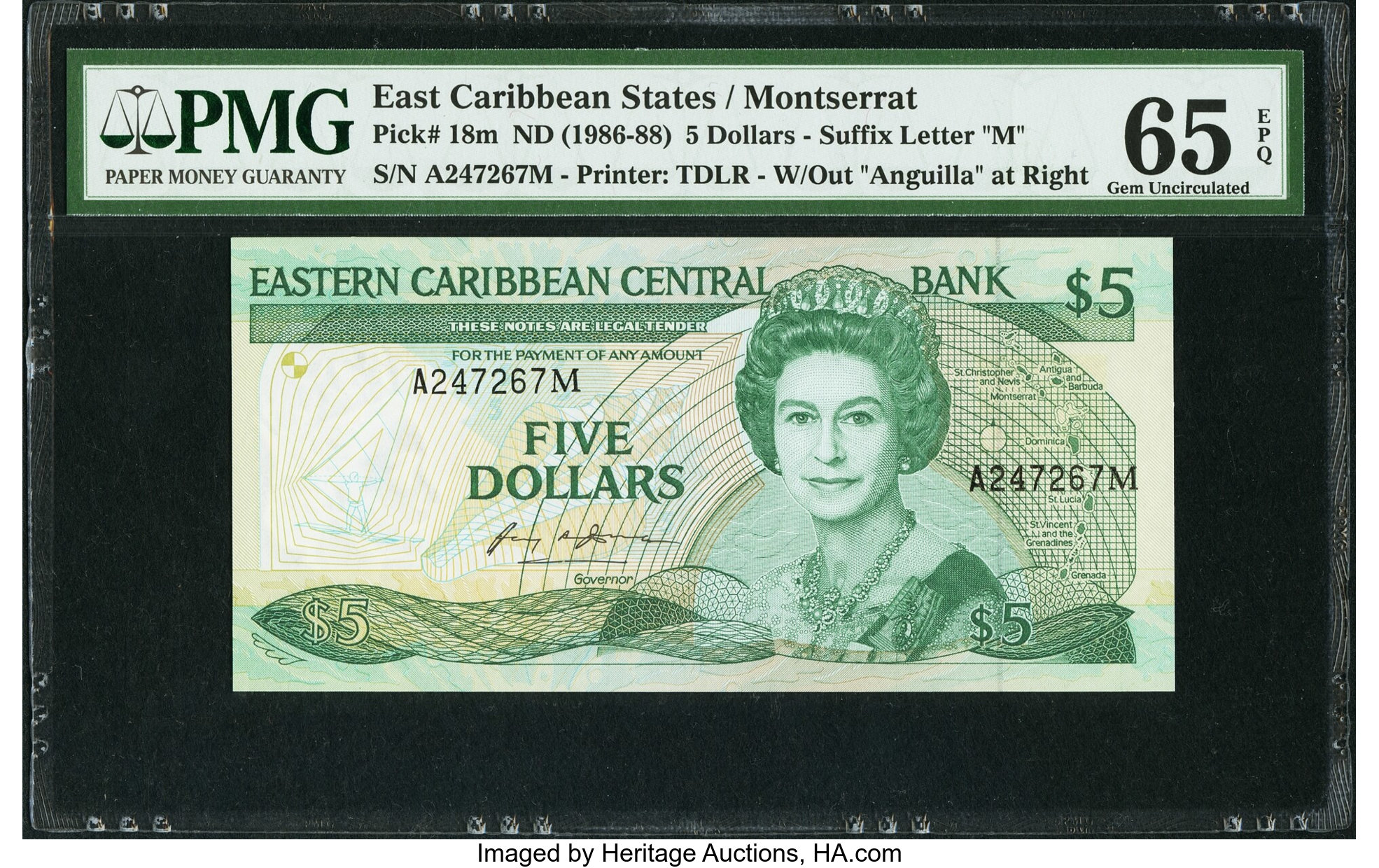 image for: East Caribbean States  5 dollars (B202k)