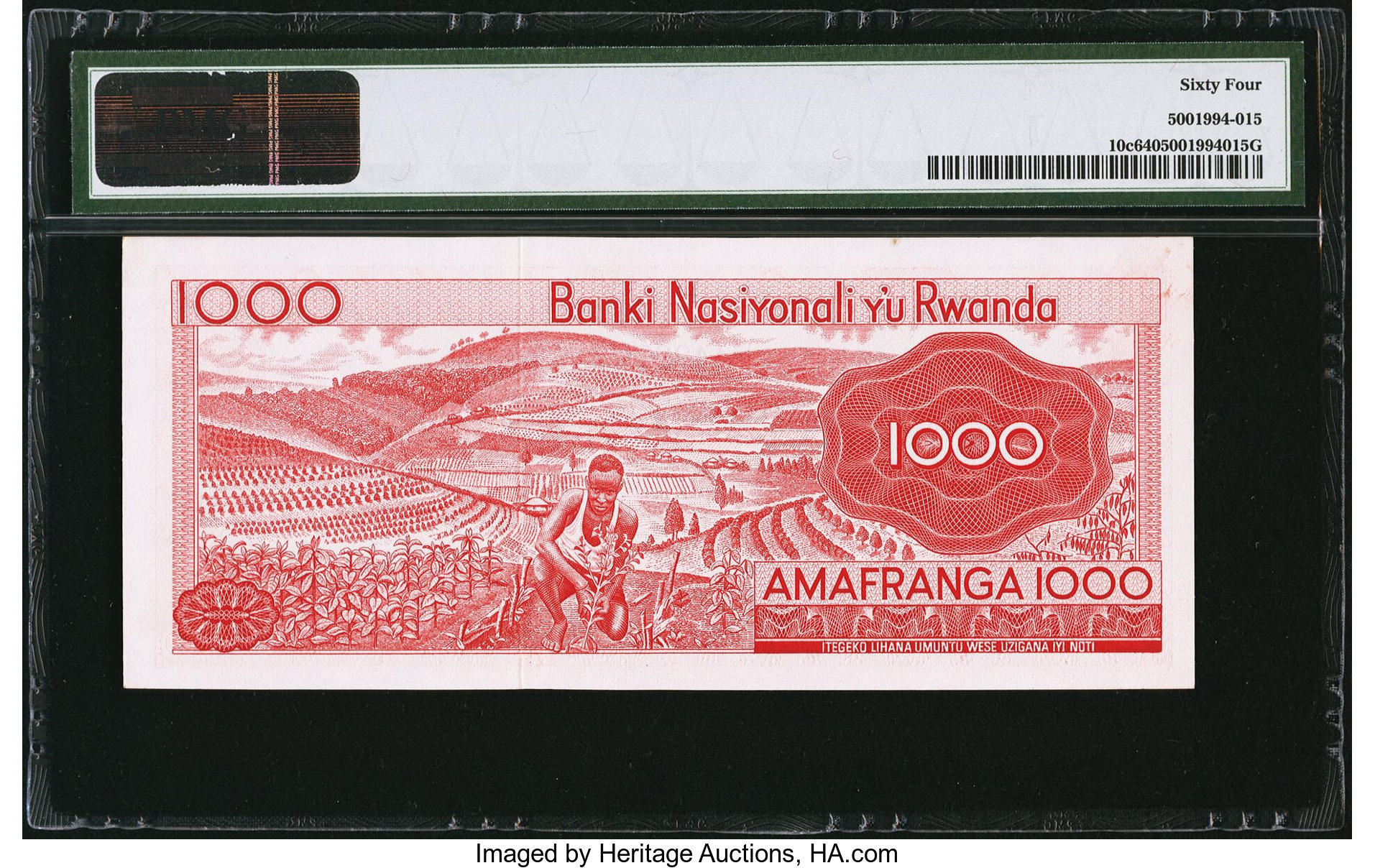 image for: Rwanda  1,000 francs(B110c)