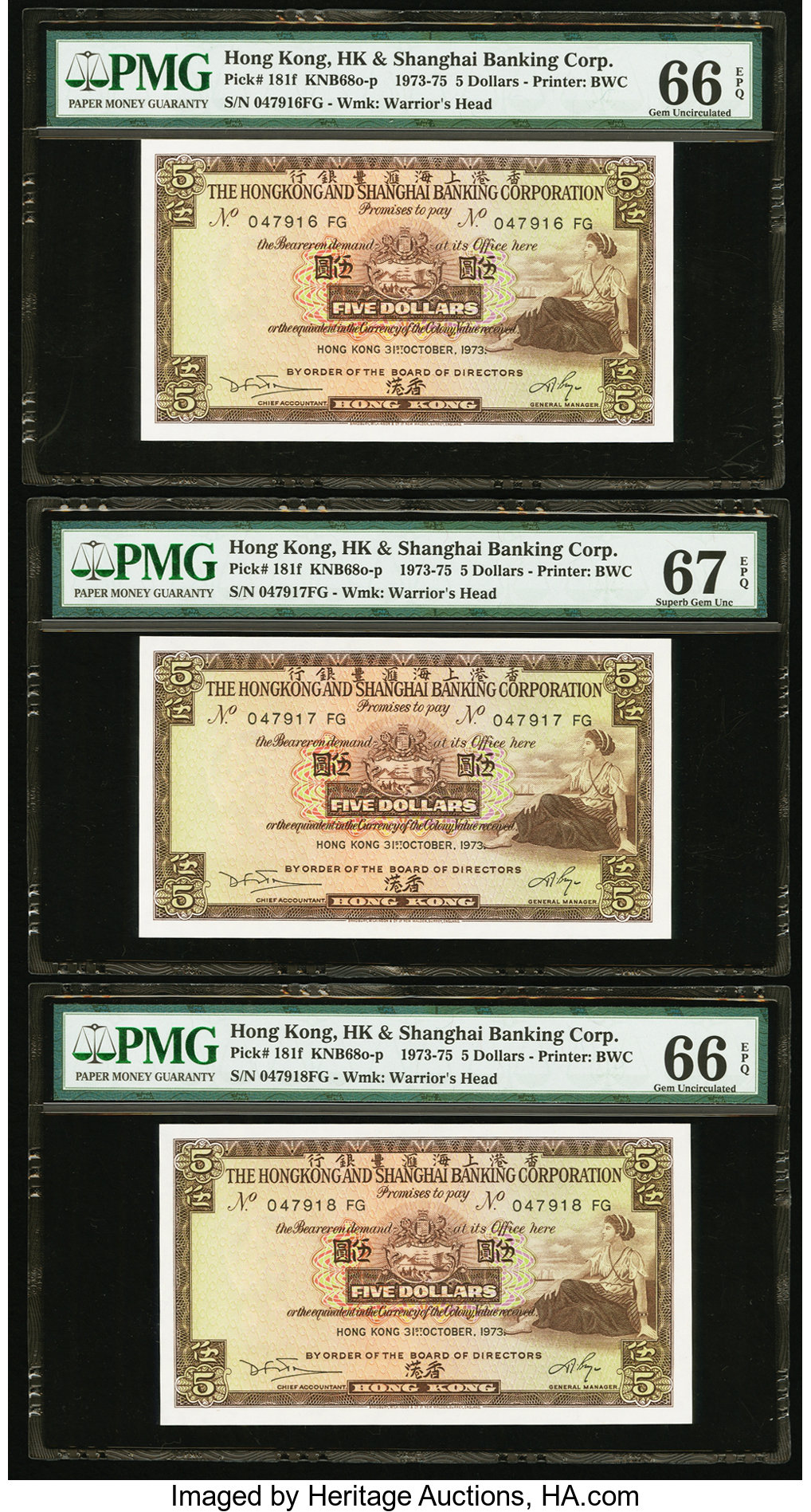 image for: Hong Kong  5 dollars (B662f)