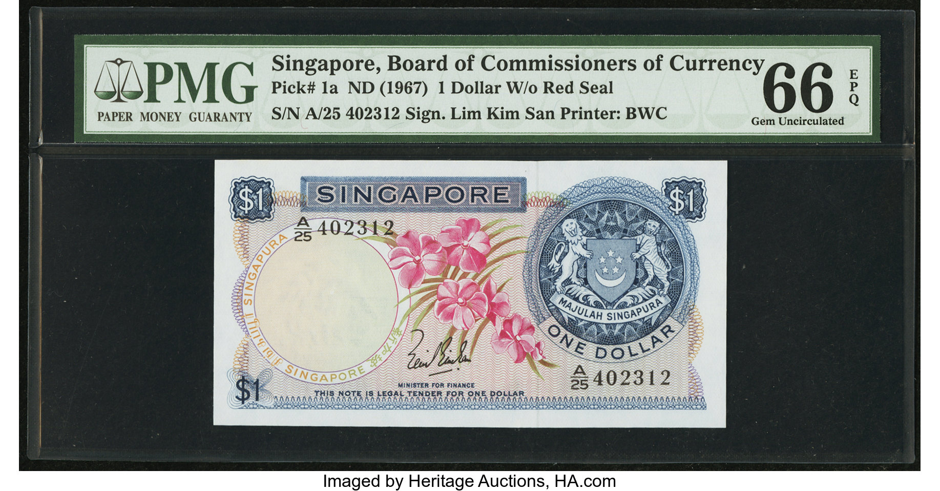 image for: Singapore  1 dollar (B101t)