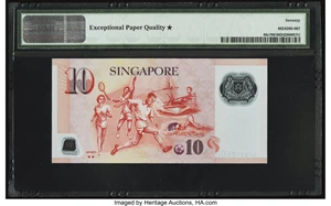 image for: Singapore 10 dollars (B201a)