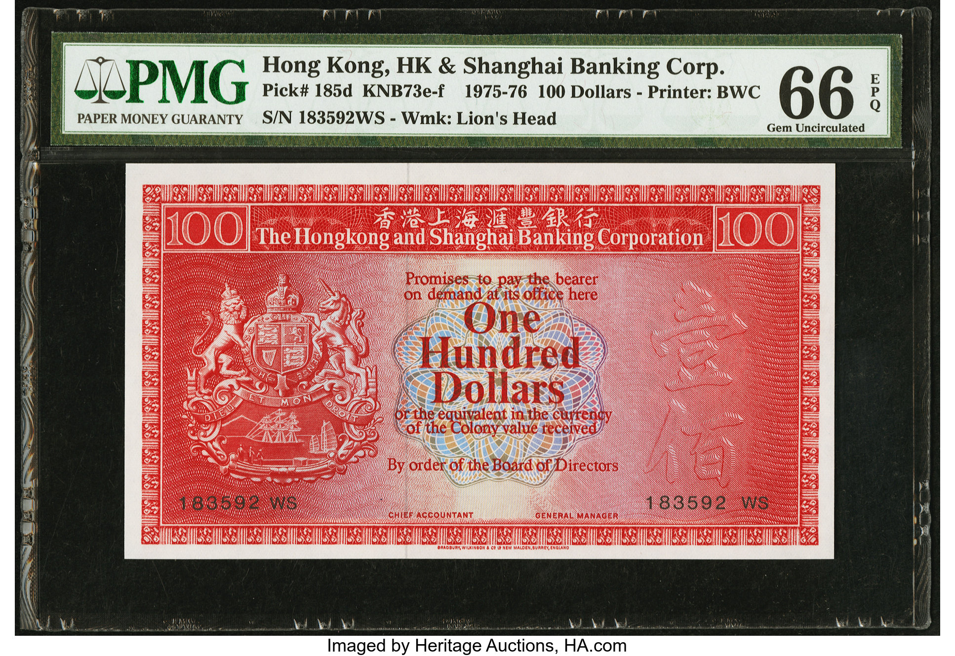 image for: Hong Kong  100 dollars (B667c)