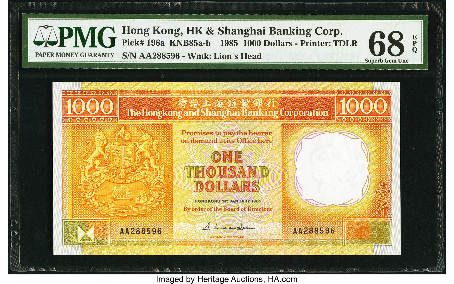 image for: Hong Kong  1,000 dollars (B679bs)