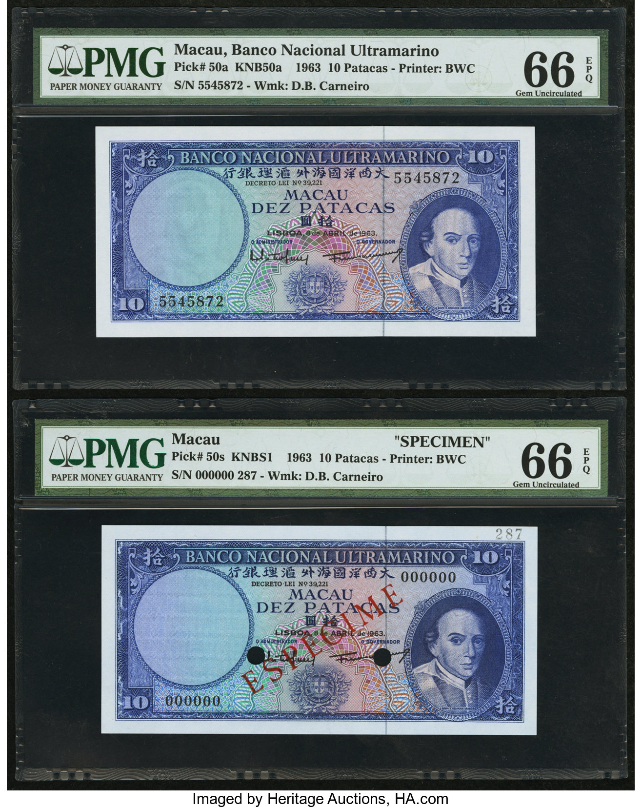 image for: Macau  10 patacas (B052e)
