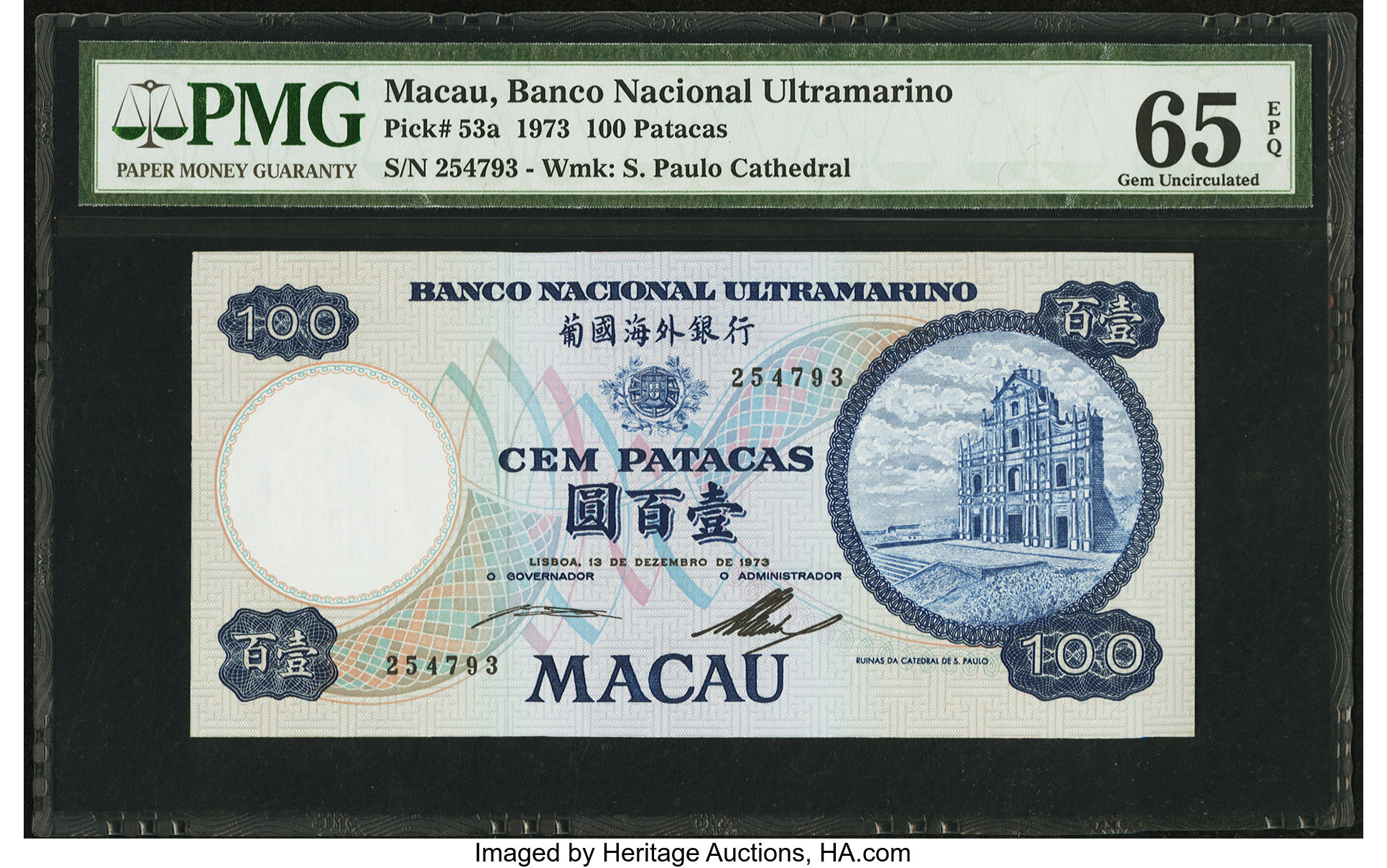 image for: Macau  100 patacas (B054a)