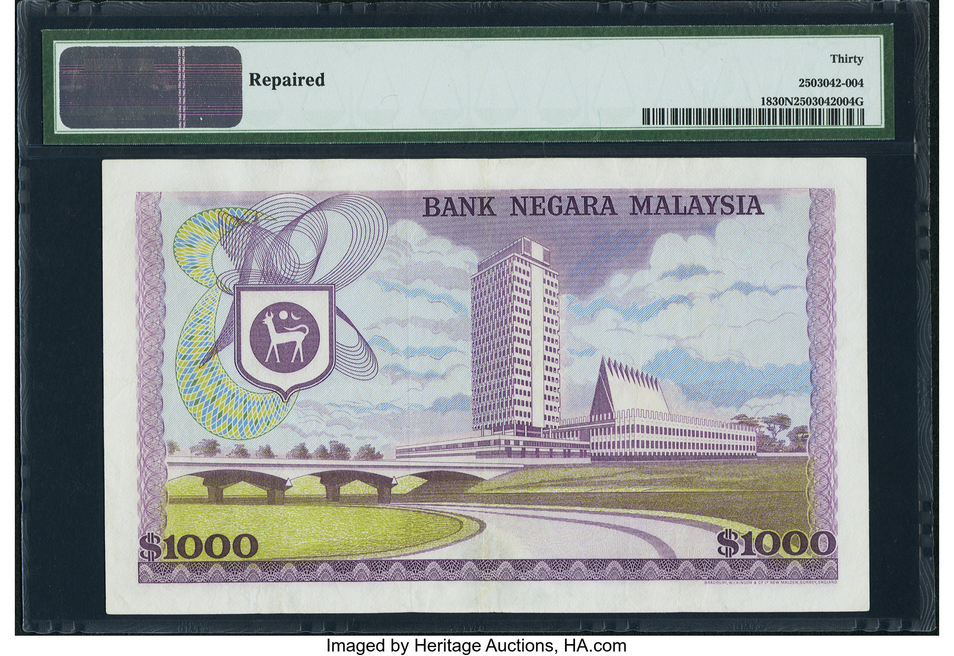 image for: Malaysia  1,000 ringgit (B118as)