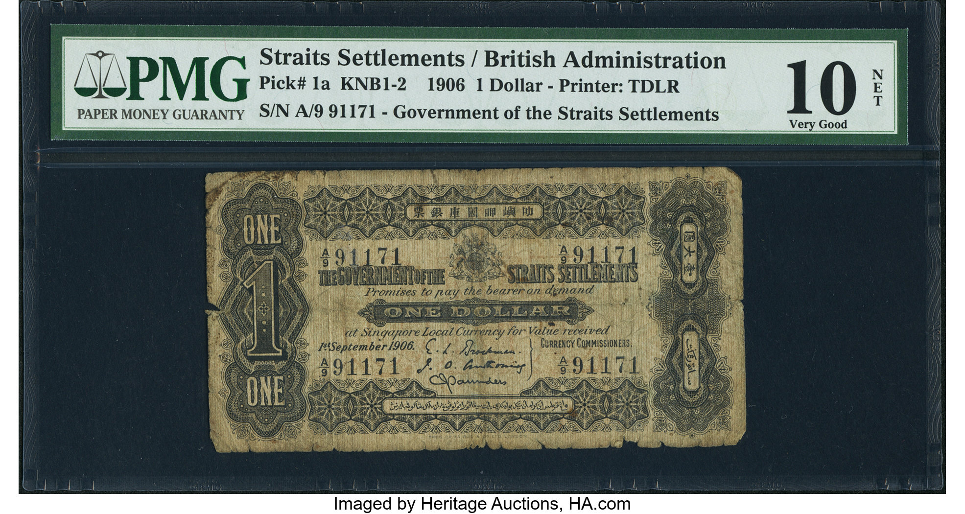 image for: Straits Settlements  1 dollar(B101a)