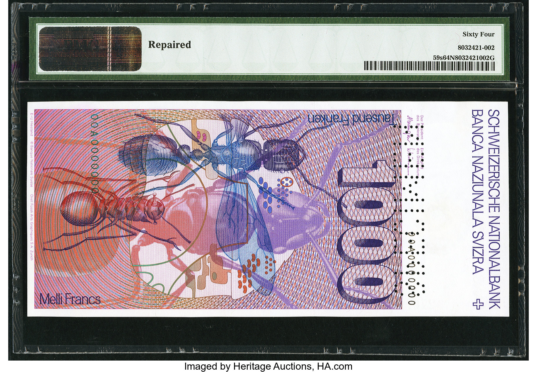 image for: Switzerland  1,000 francs (B342d)