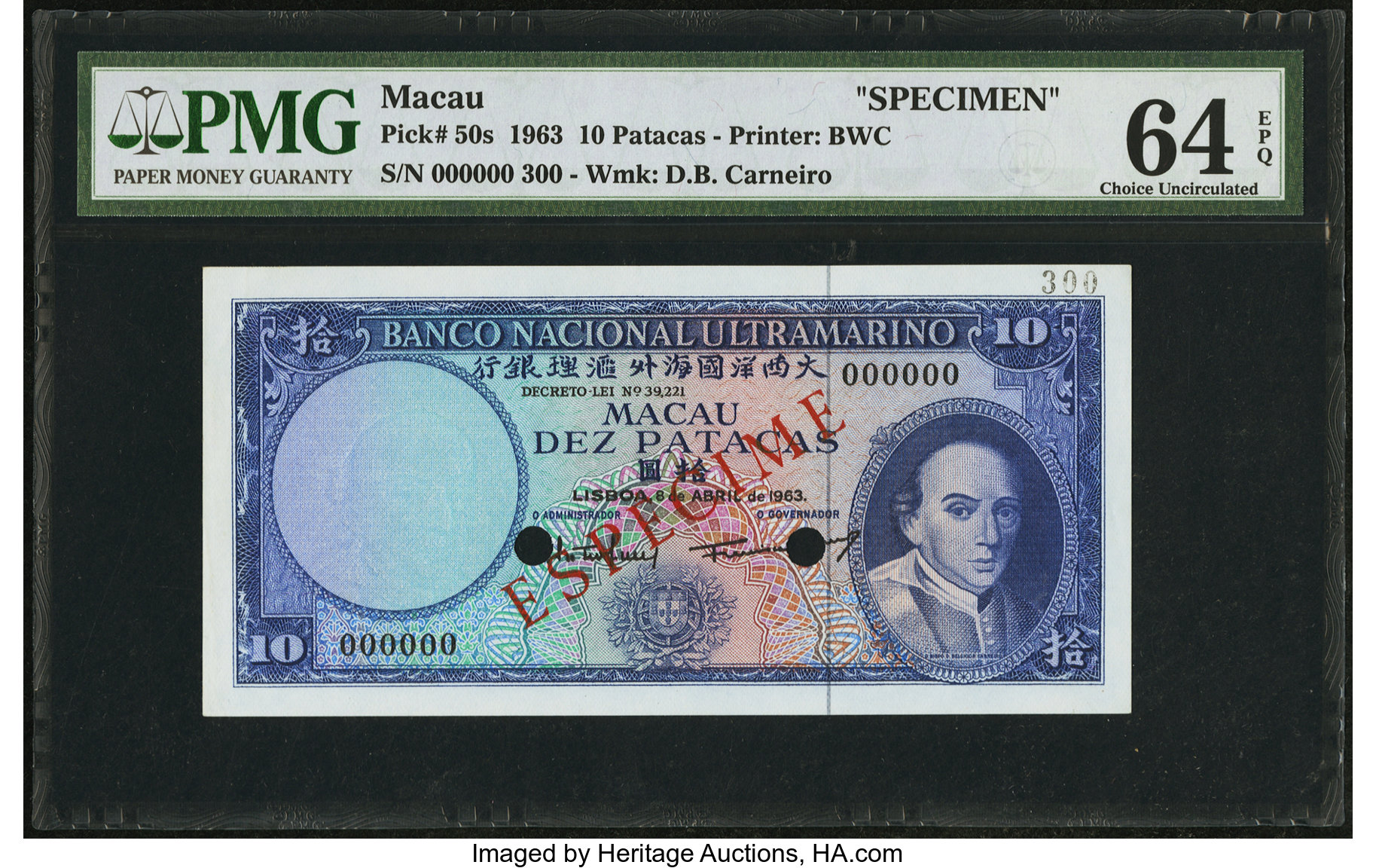 image for: Macau  10 patacas (B052b)