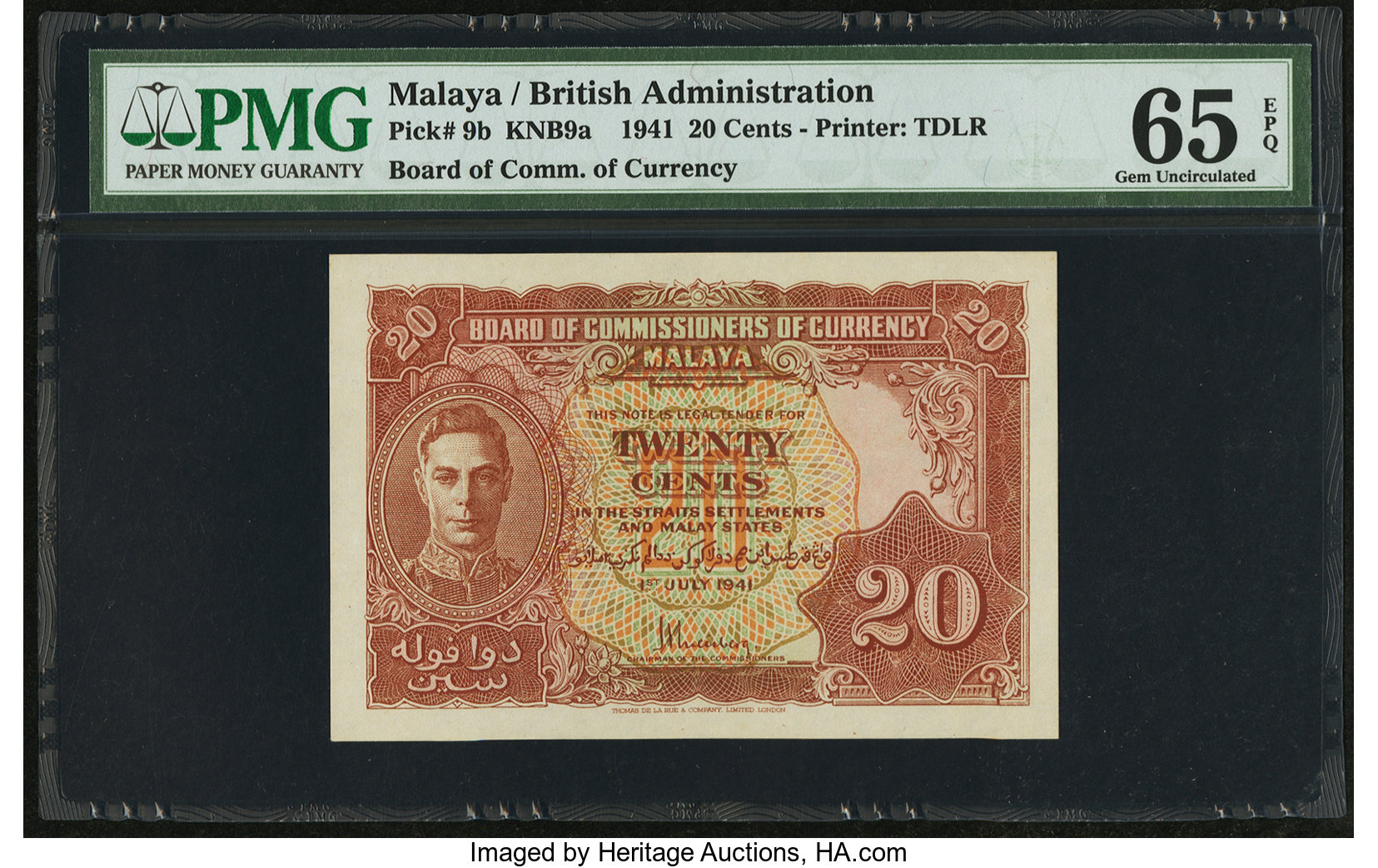 image for: Malaya  20 cents(B110bs2)
