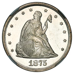 image for: 1875 20c NGC Proof 65 UCAM