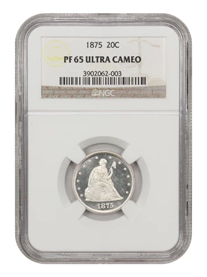 image for: 1875 20c NGC Proof 65 UCAM
