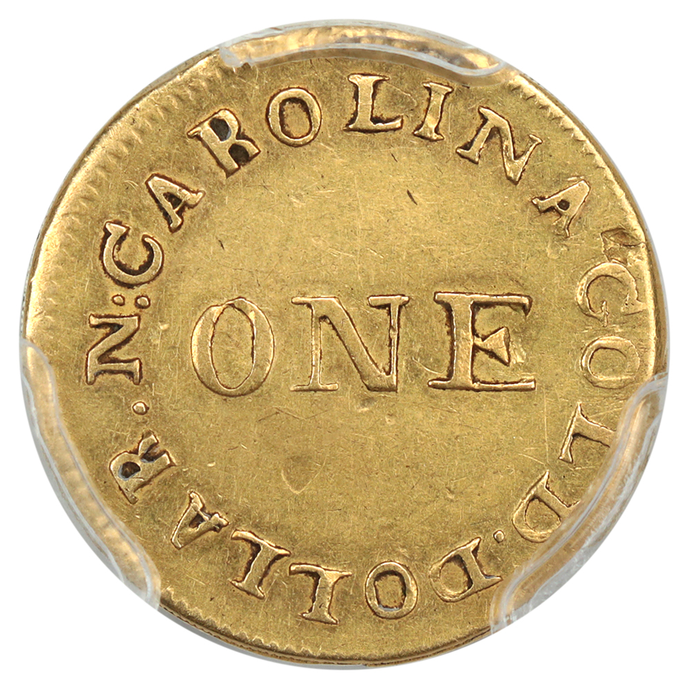 image for: C. Bechtler G$1 PCGS AU53 (28 Grain Center  Reeded Edge  K-3)