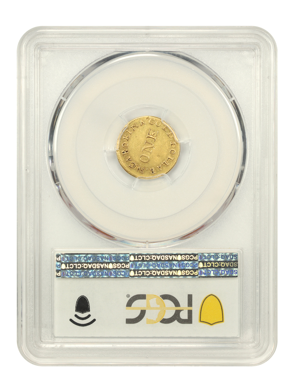 image for: C. Bechtler G$1 PCGS AU53 (28 Grain Center  Reeded Edge  K-3)