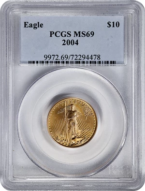 image for: 2004 Quarter-Ounce Gold Eagle. MS-69 (PCGS).