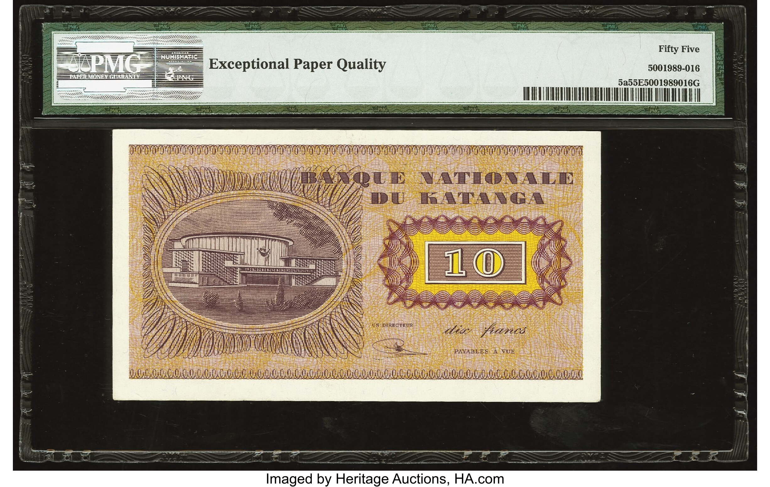 image for: Katanga  10 francs(B203b)