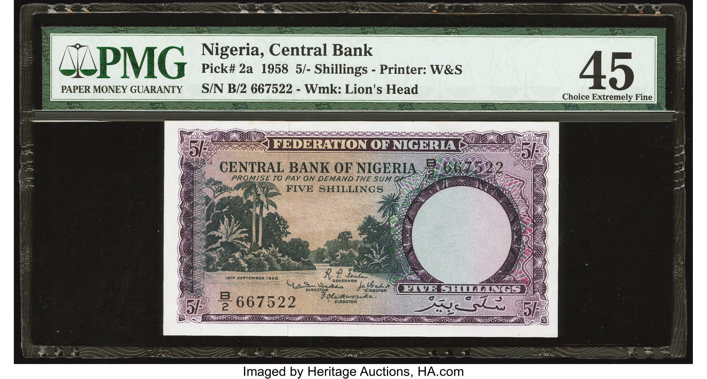 image for: Nigeria  5 shillings (B201at)