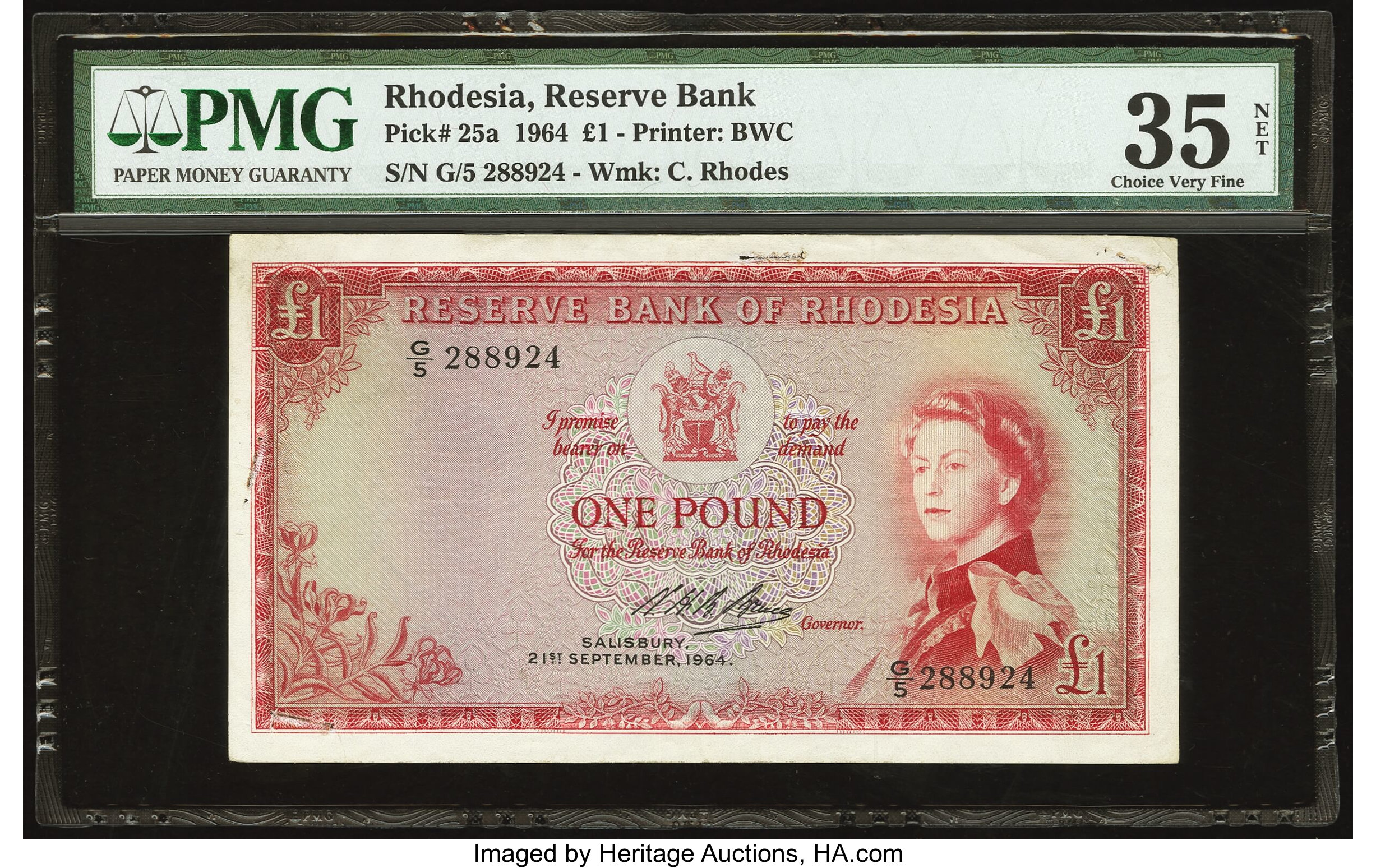 image for: Rhodesia  1 pound(B102c)