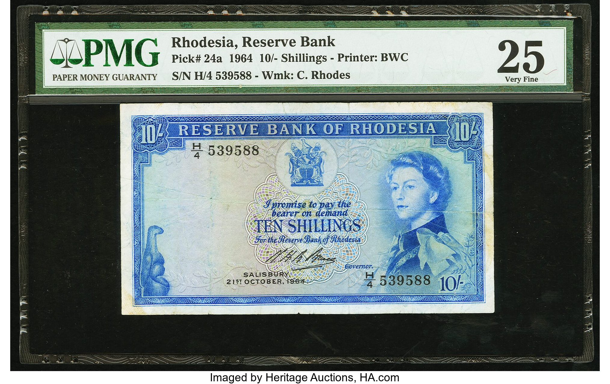 image for: Rhodesia  10 shillings(B101b)