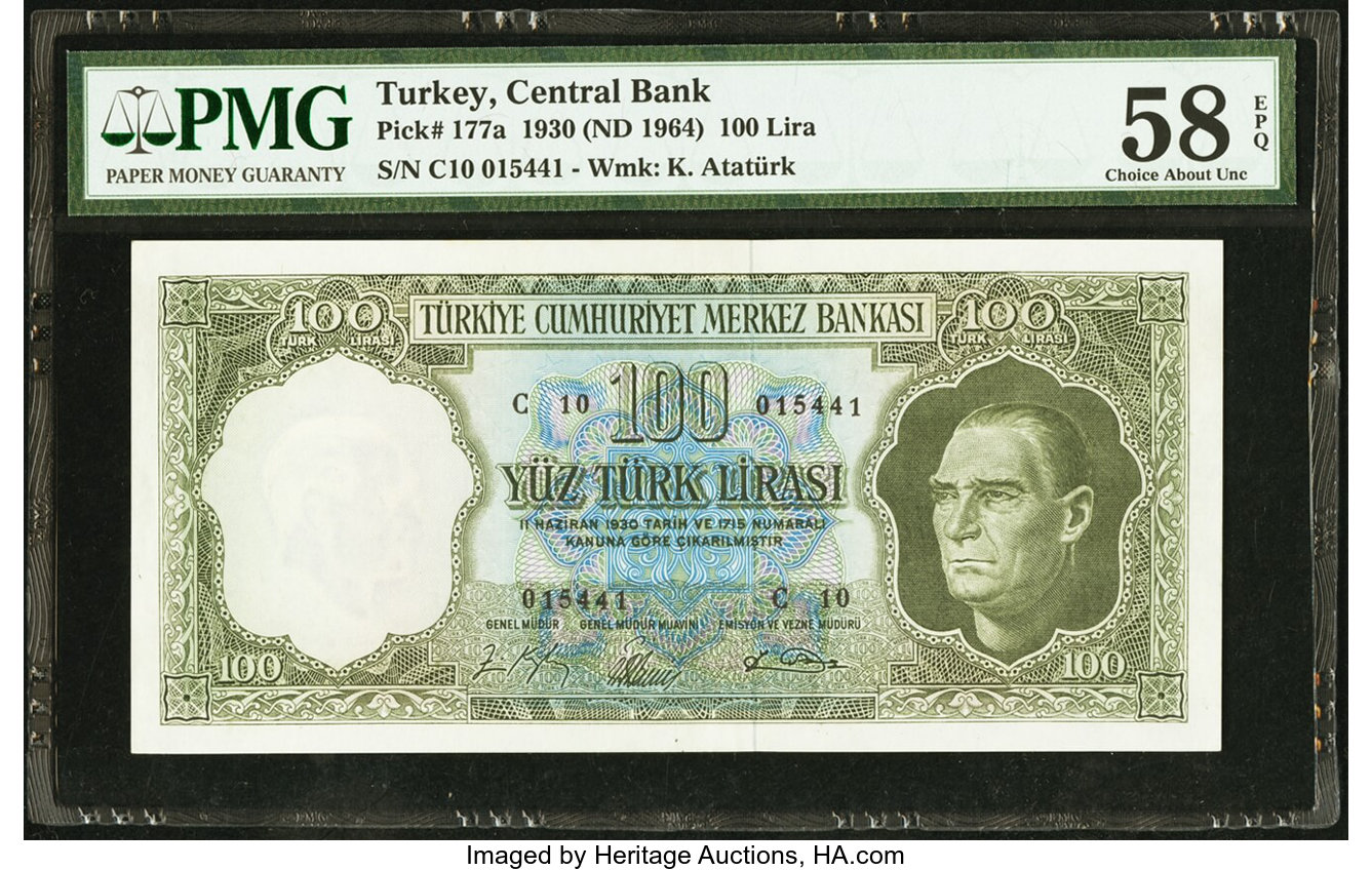 image for: Turkey  100 T?rk liras? (B258a)