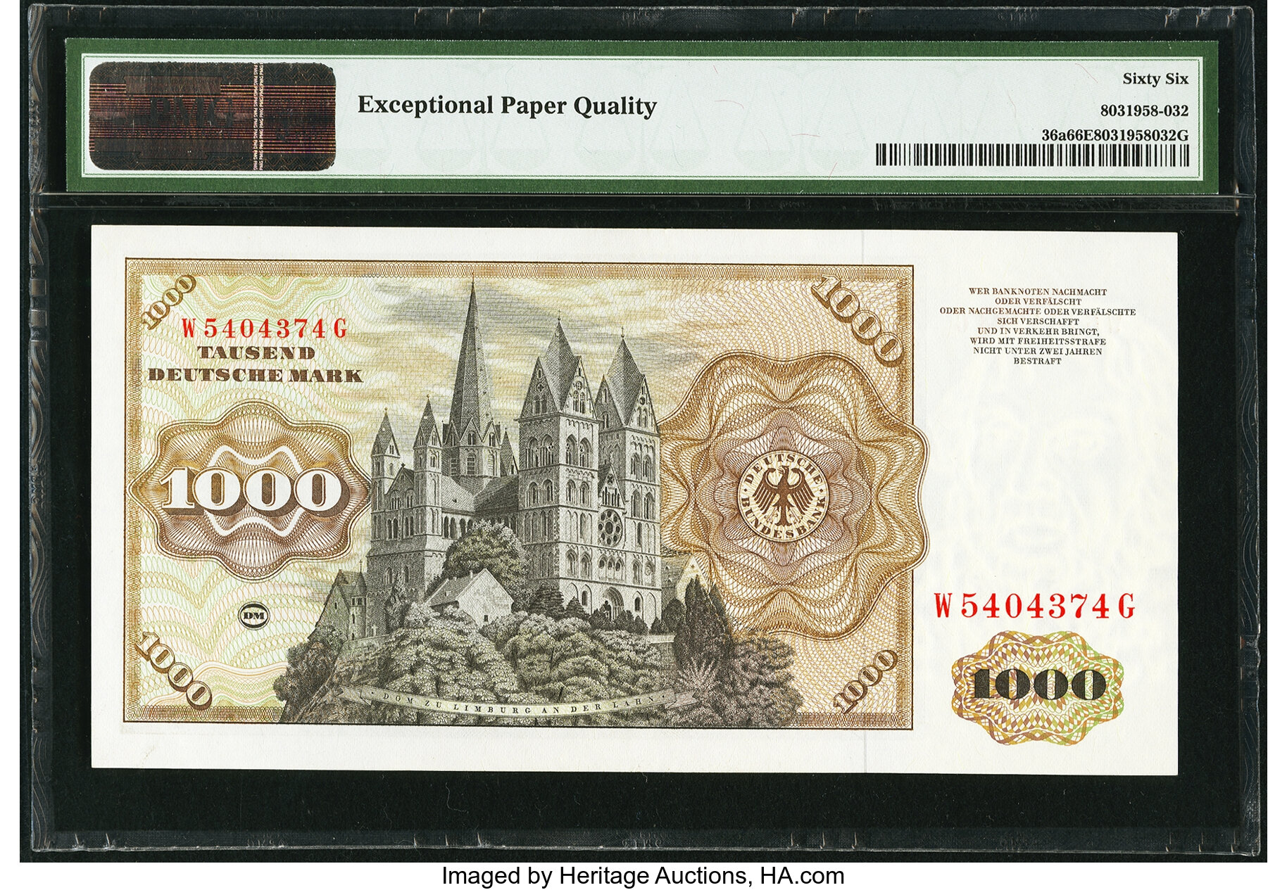 image for: Germany, Federal Republic of  1,000 deutsche mark (B207b)