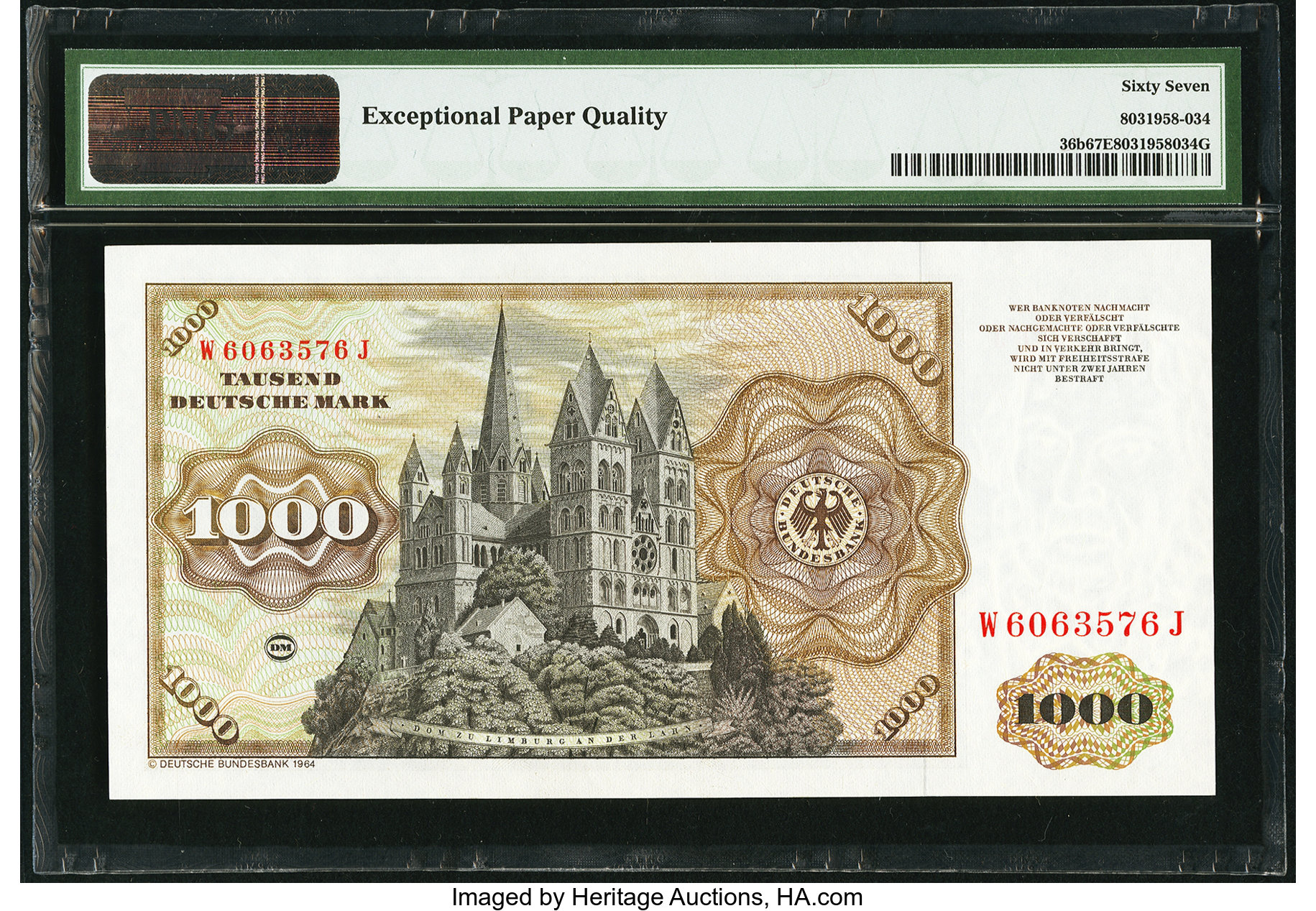 image for: Germany, Federal Republic of  1,000 deutsche mark (B207b)