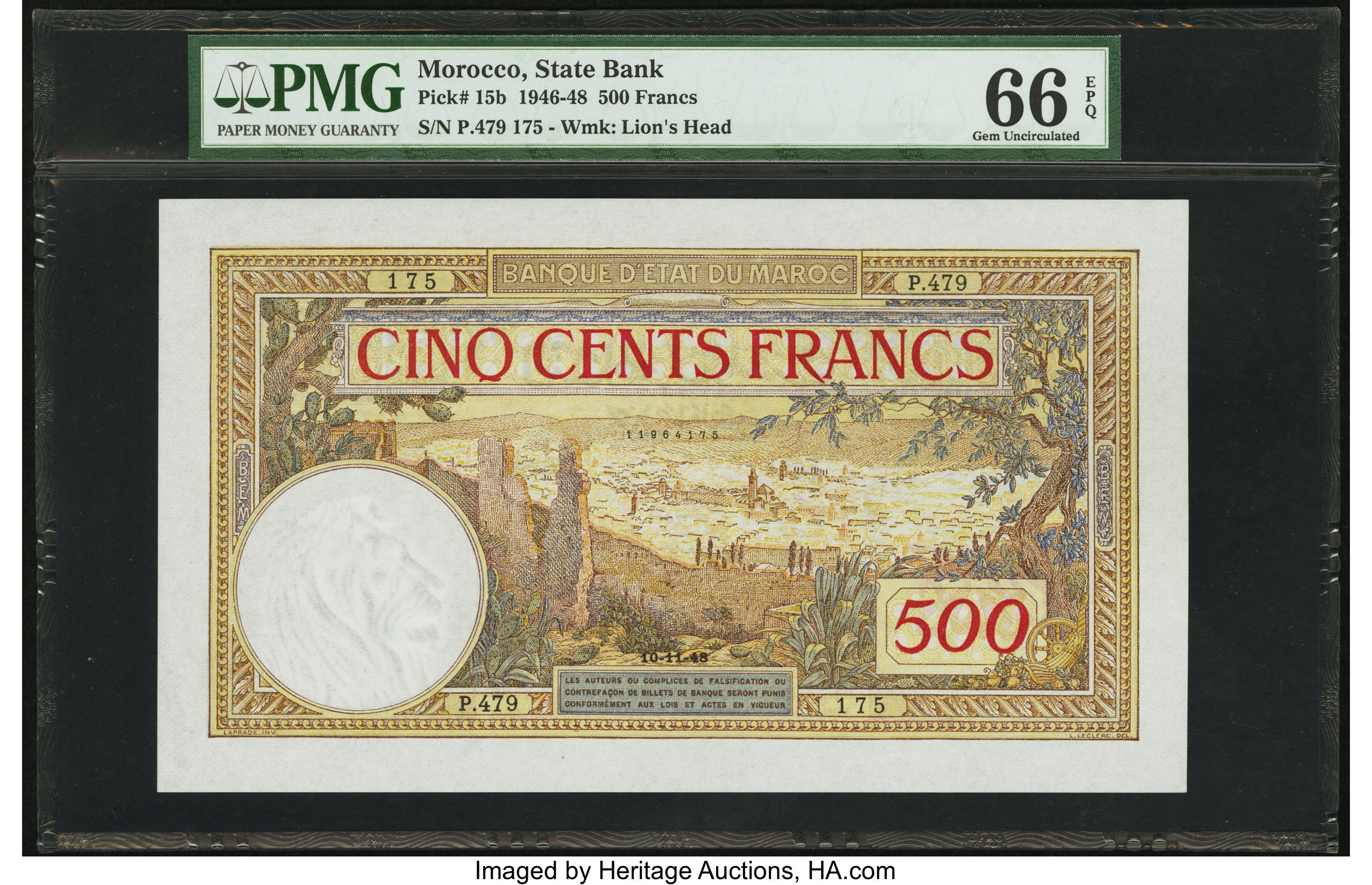 image for: Morocco  500 francs(B215d)