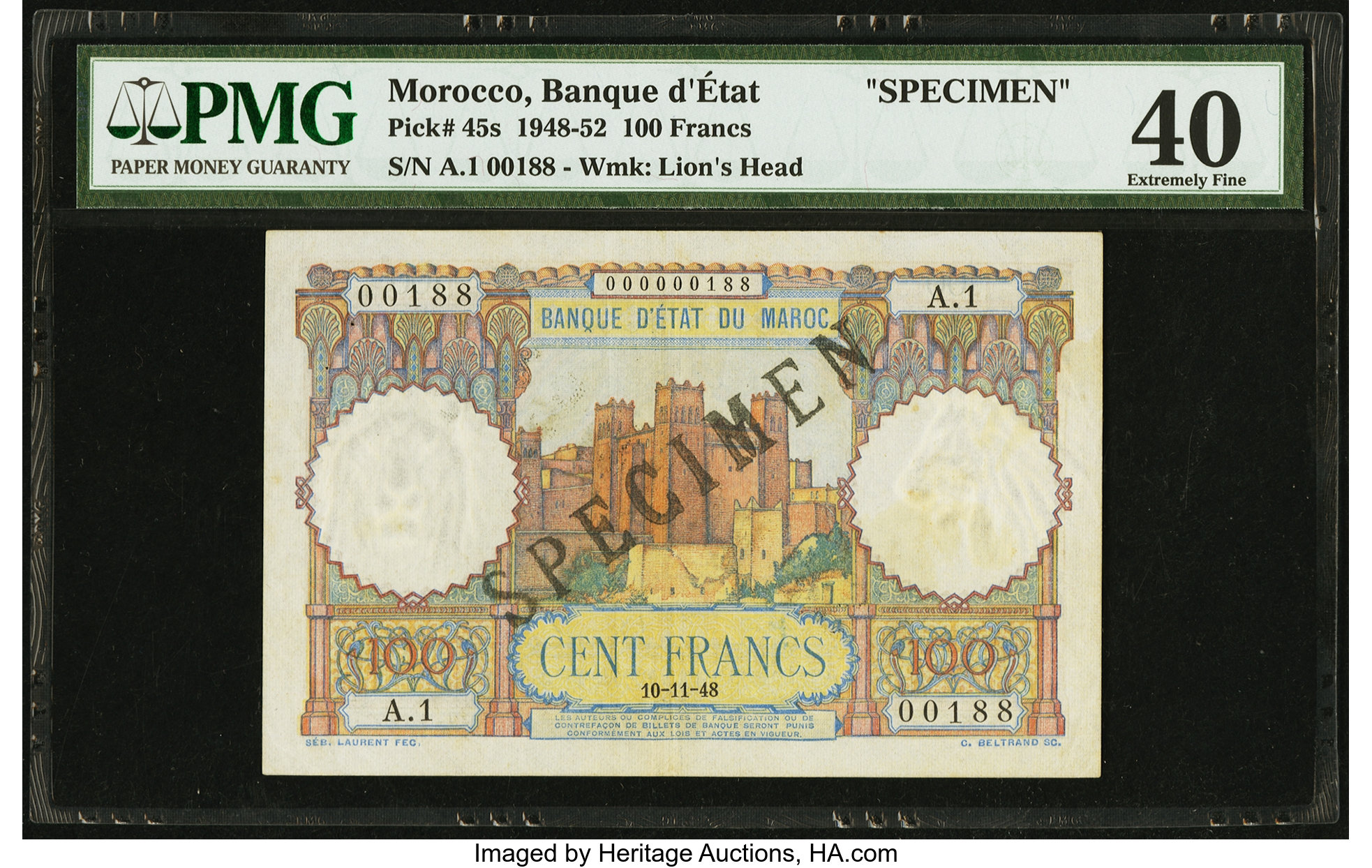 image for: Morocco  500 francs(B233a)
