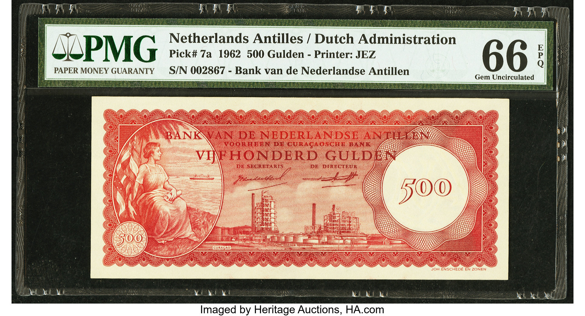 image for: Netherlands Antilles  500 gulden (guilders) (B207a)