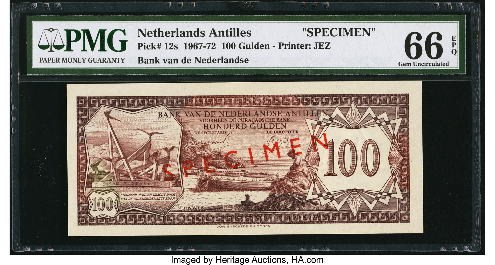 image for: Netherlands Antilles  100 gulden (guilders) (B212a)