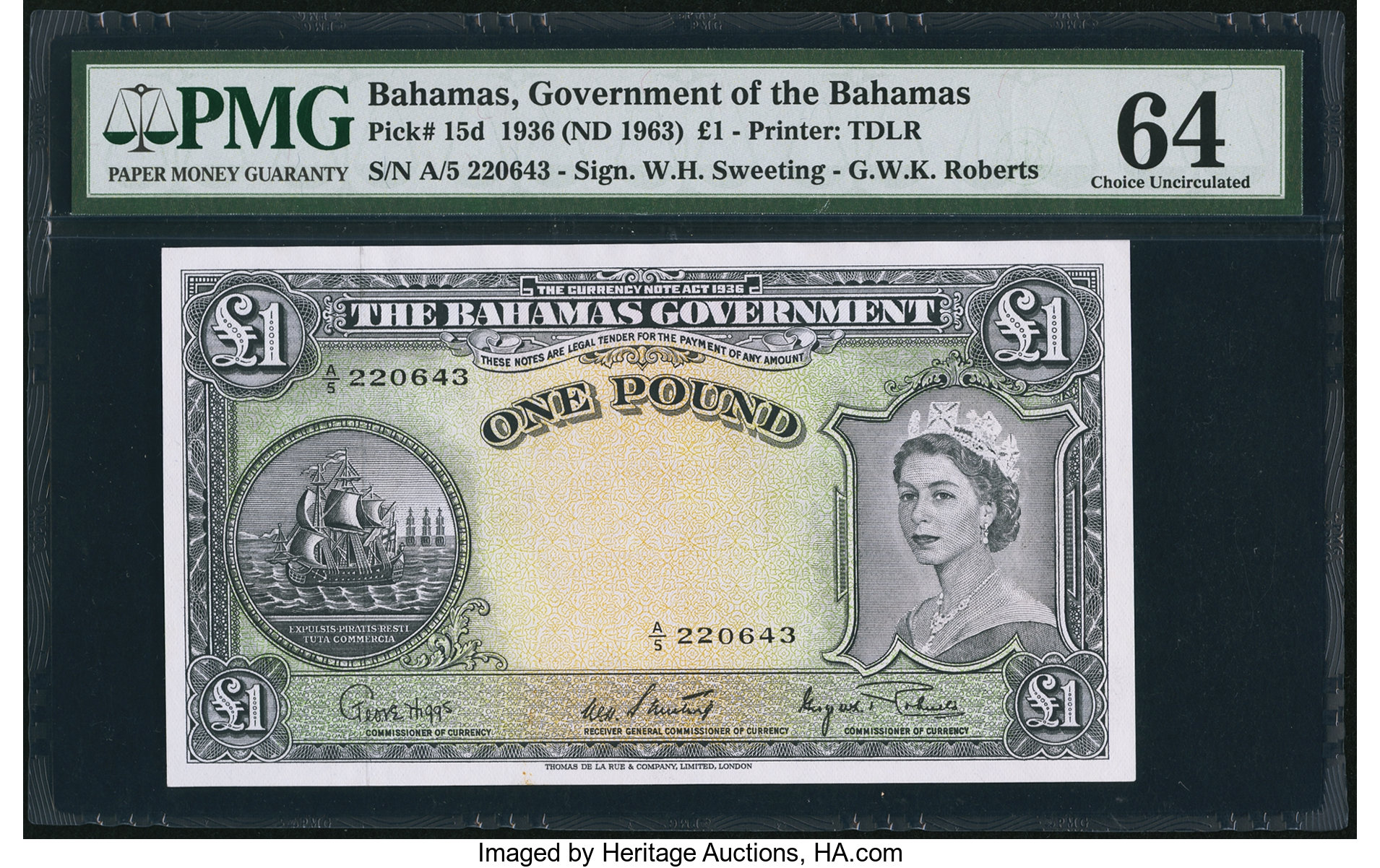 image for: Bahamas  1 pound(B114cs)