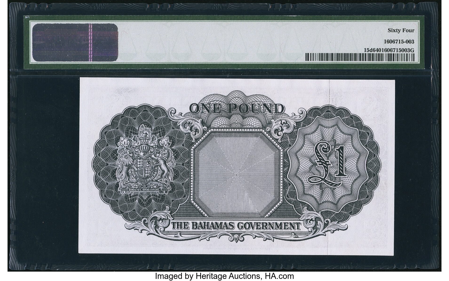 image for: Bahamas  1 pound(B114a)