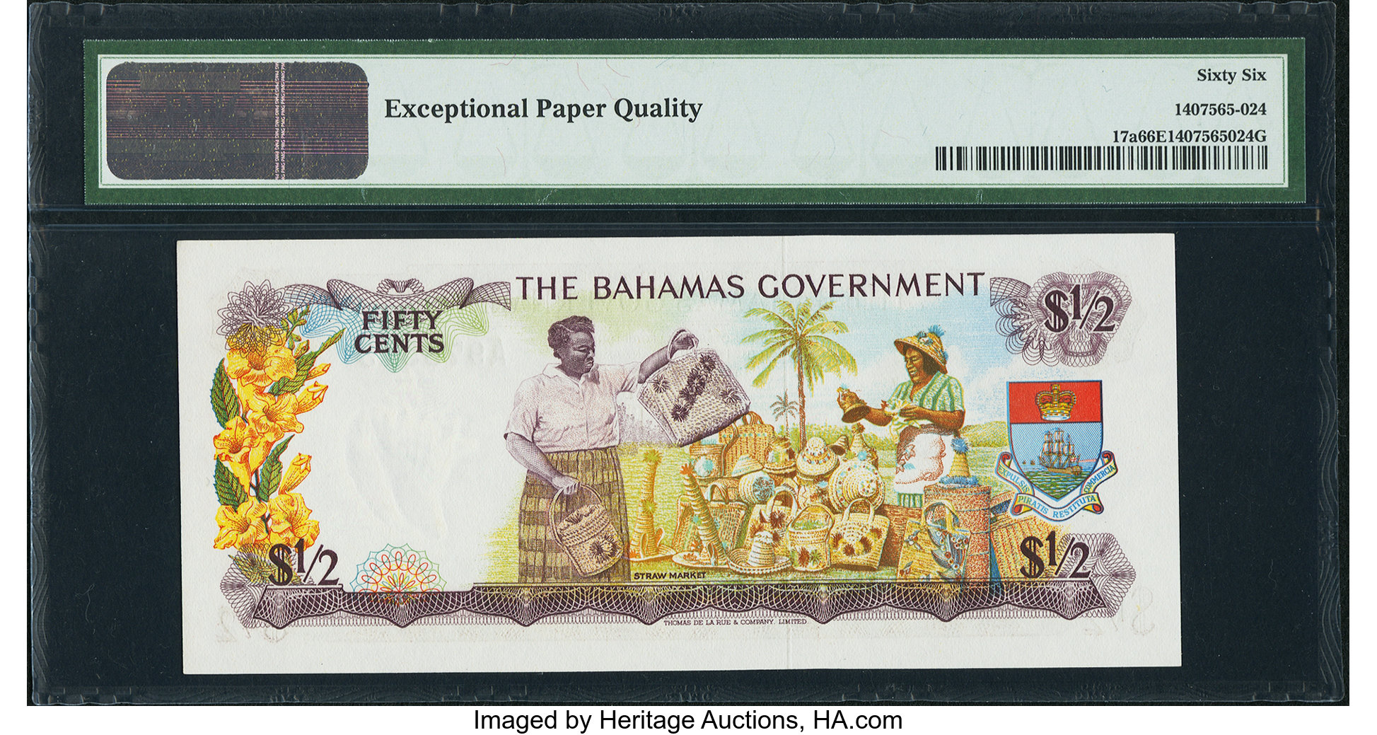 image for: Bahamas  1/2 dollar (B116az)