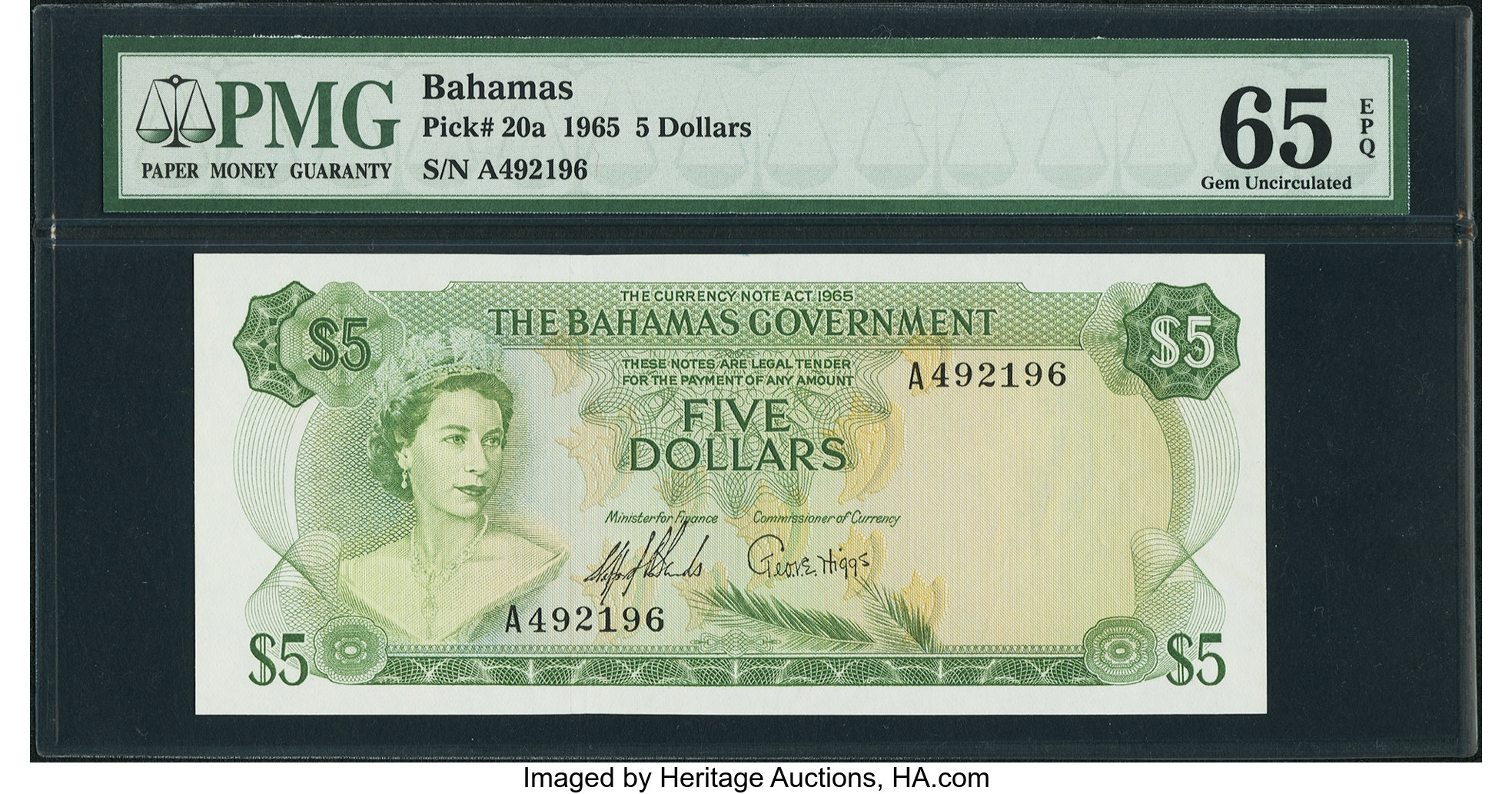 image for: Bahamas  5 dollars (B119as3)